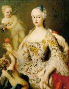Jacopo Amigoni infanta of Spain, daughter of King Philip V of Spain and of his wife, Elizabeth Farnese, and Queen consort of Sardinia as wife of King en:Victor Amade oil